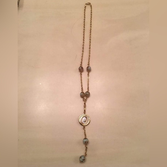 𝅺Excellent Condition Gold & Beaded Necklace - Picture 1 of 1